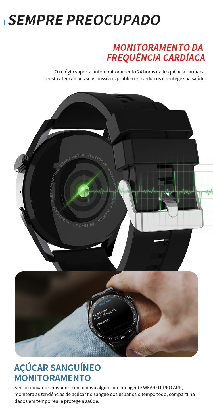 Smartwatch Wearfit HW28 Relógio Inteligente Redondo